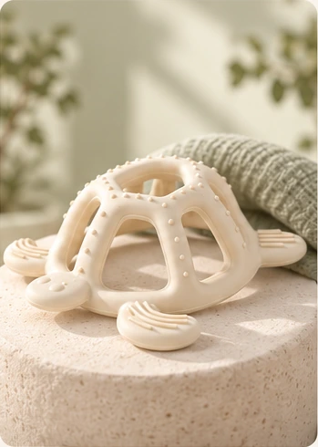 Silikon Beißring – Turtli – fotografische Kampagnen-Inszenierung
